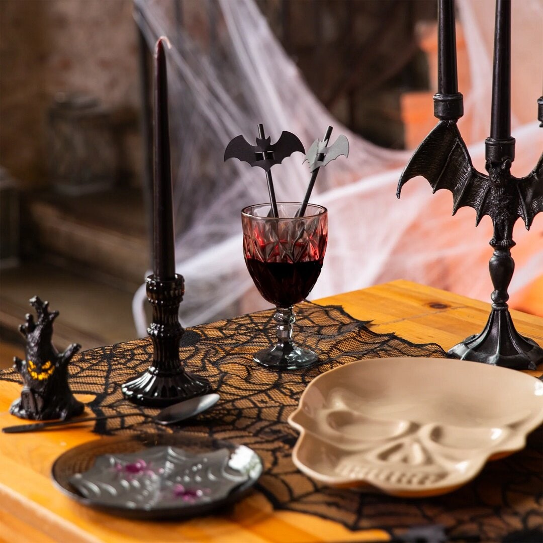 Pappsugrör Svarta Fladdermös 12-pack