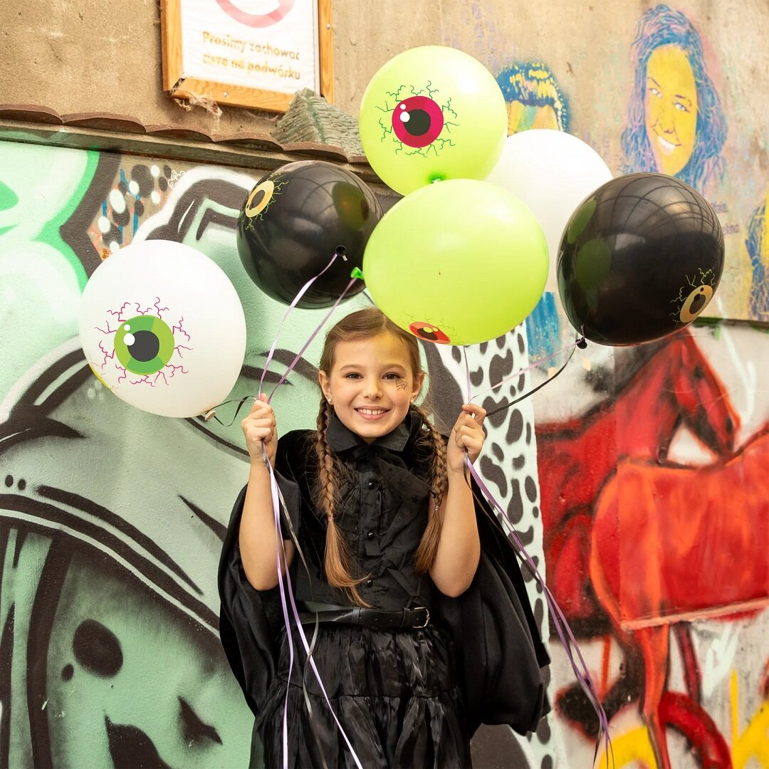 Halloweenballonger med läskiga ögon 6-pack