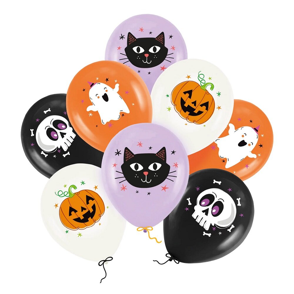 Halloweenballonger 8-pack