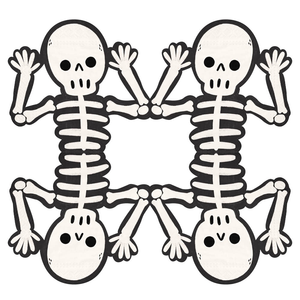Spooky Friends Servetter Skelett 12-pack