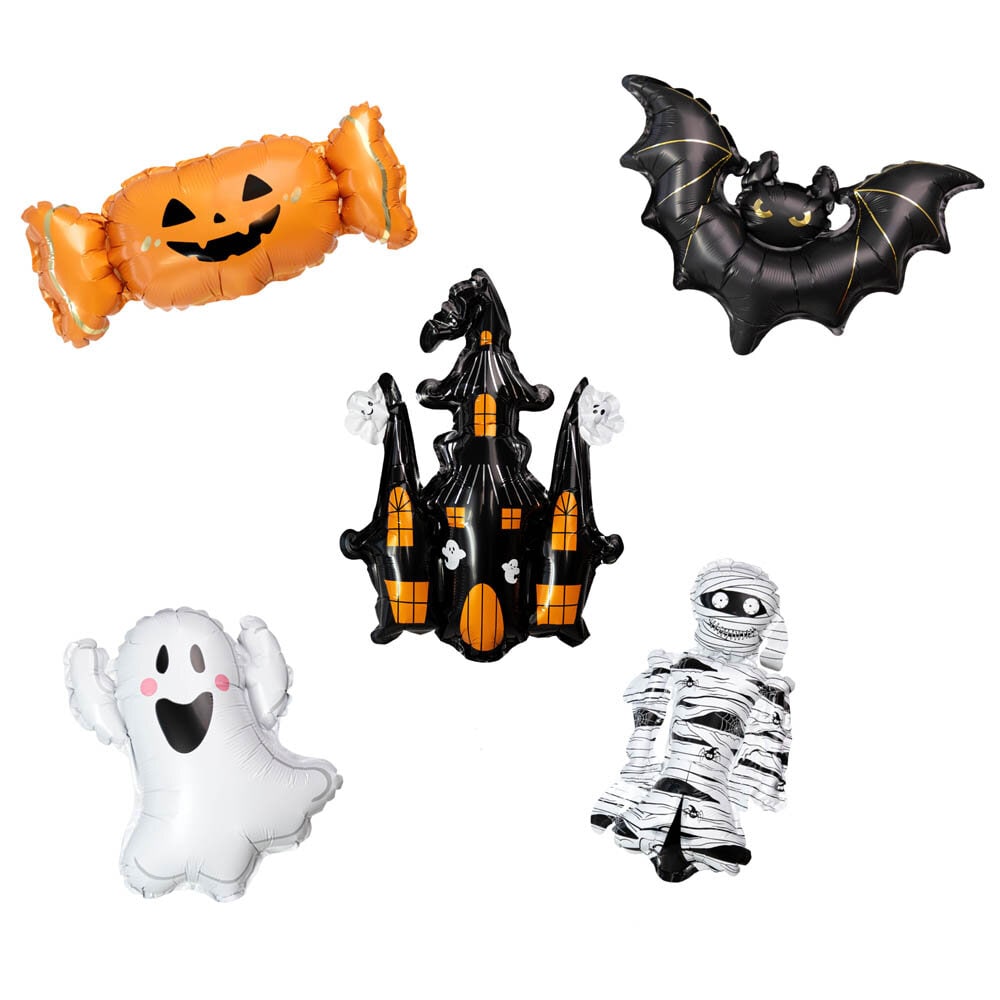 Foileballonger Halloween 5-pack