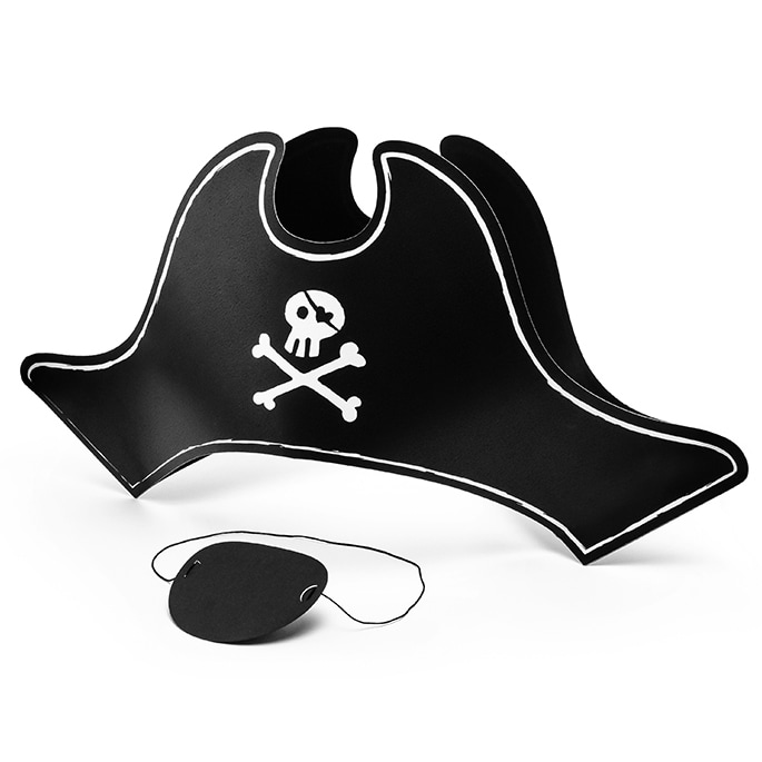 Pirates Party Hatt och Ögonlapp