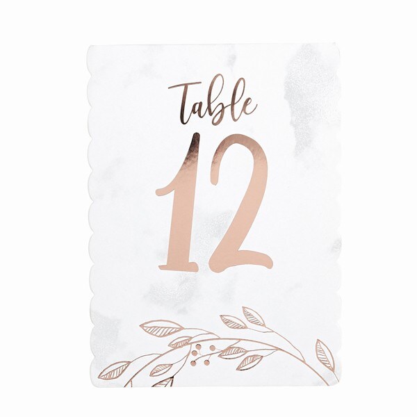 Rose Gold, Bordsnumrering 1-12