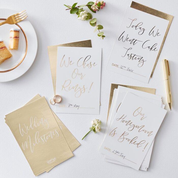 Milestone Cards - Gold Wedding