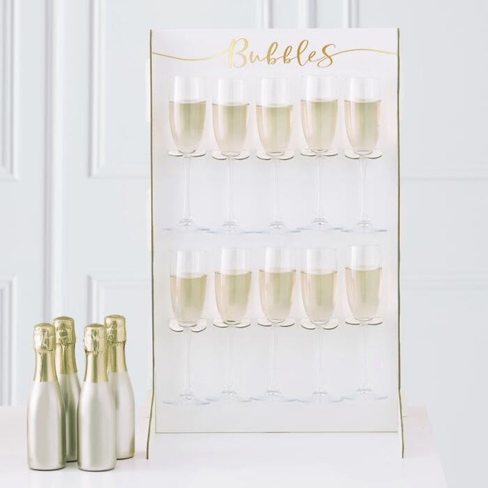 Prosecco Wall - Gold Wedding