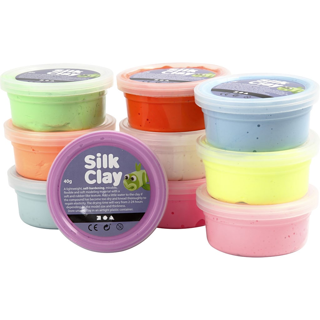 Silk Clay® - mixade färger 10 st