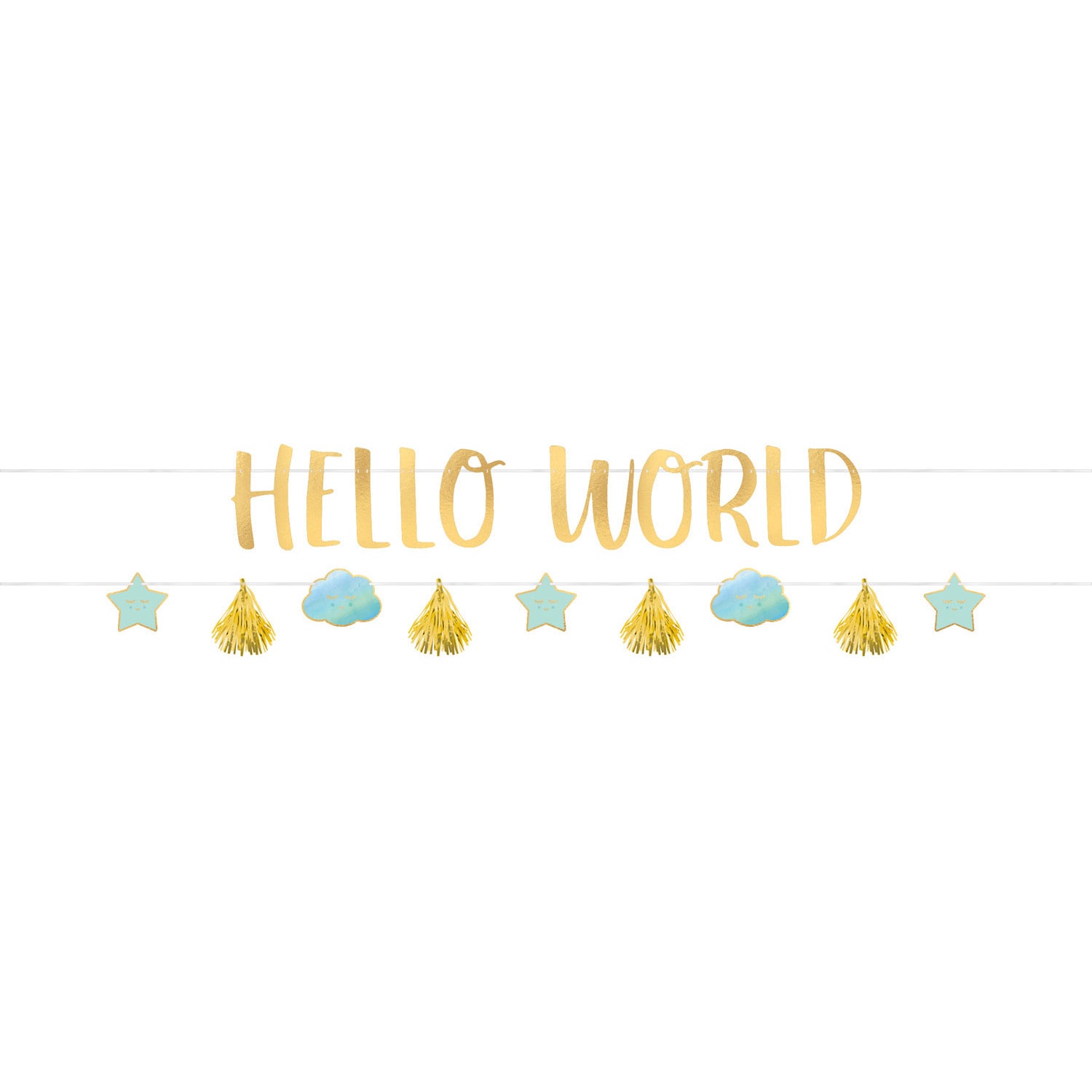 Banner - Hello World Blå