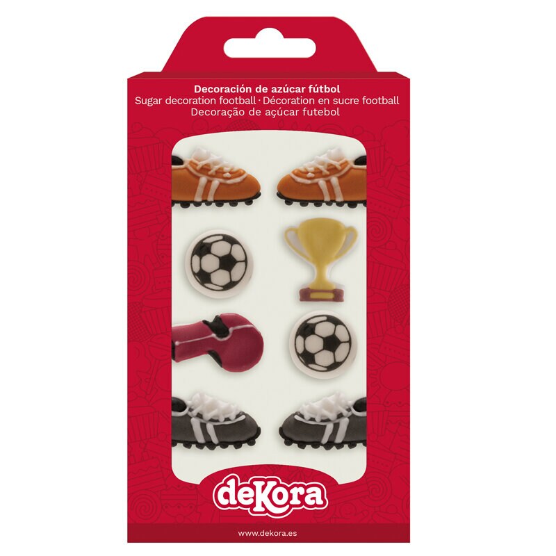 Fotboll Sockerdekorationer 8-pack