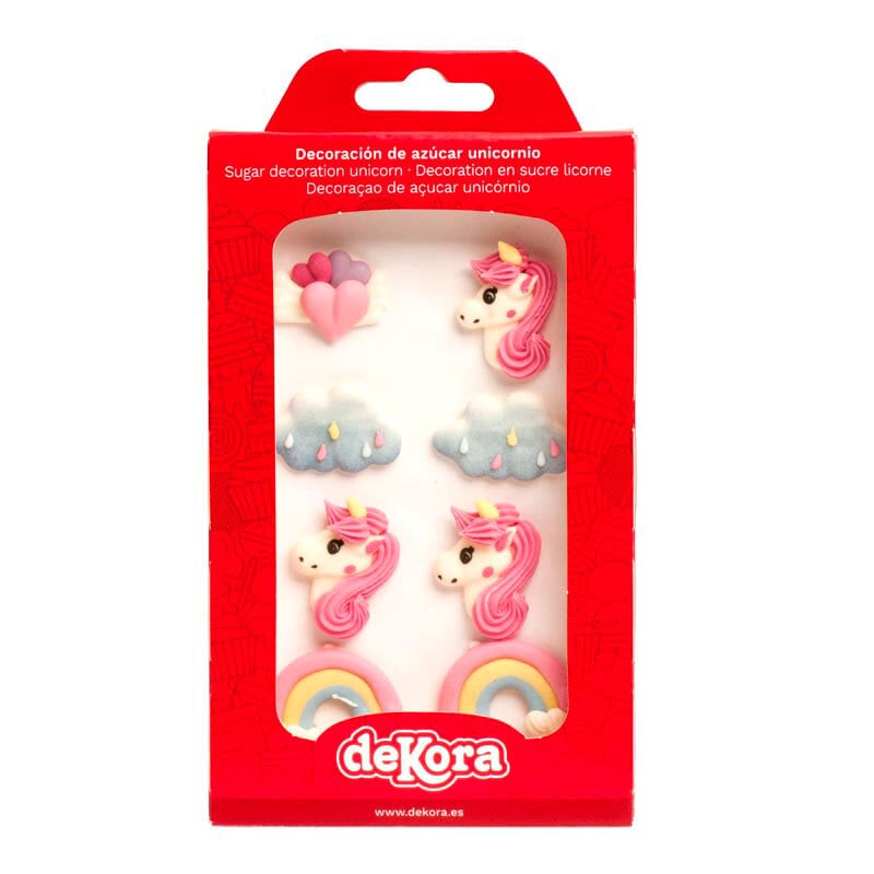 Enhörning Sockerdekorationer 8-pack