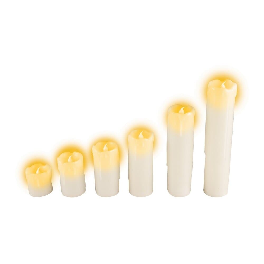 LED Blockljus 5-20 cm 6-pack