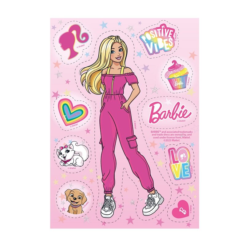 Barbie - Tårtdekorationer 9-pack
