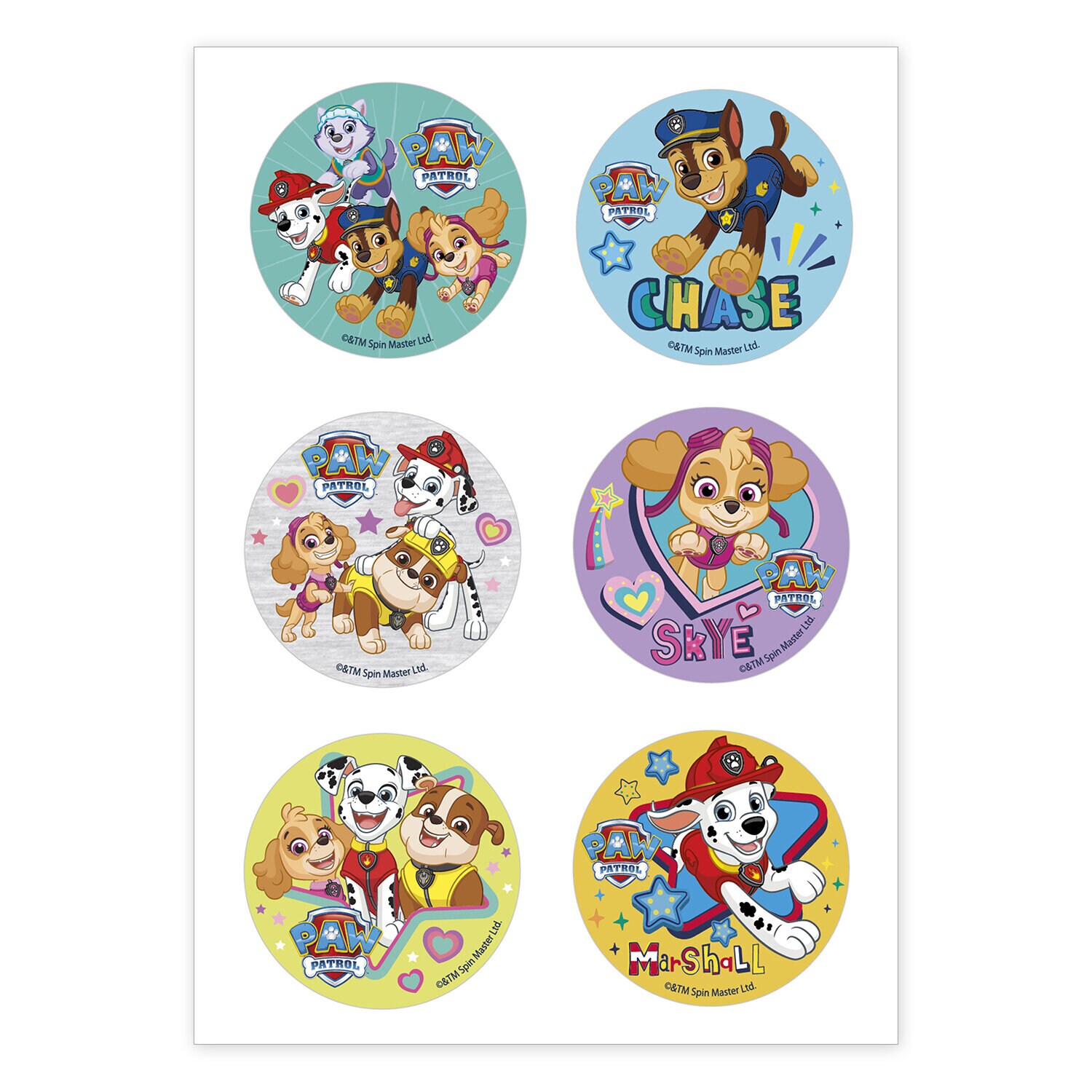 Paw Patrol Muffinsbilder Sockerpasta 6-pack