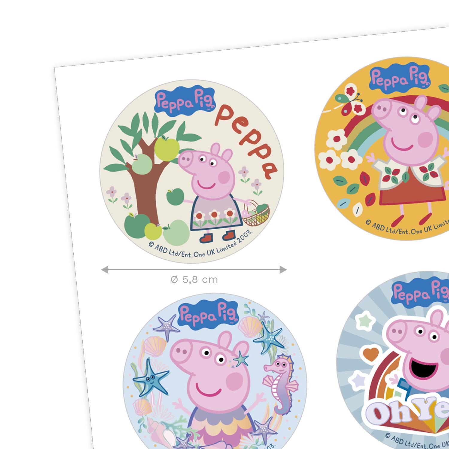 Peppa Pig Muffinsbilder Sugarpaste 6-pack
