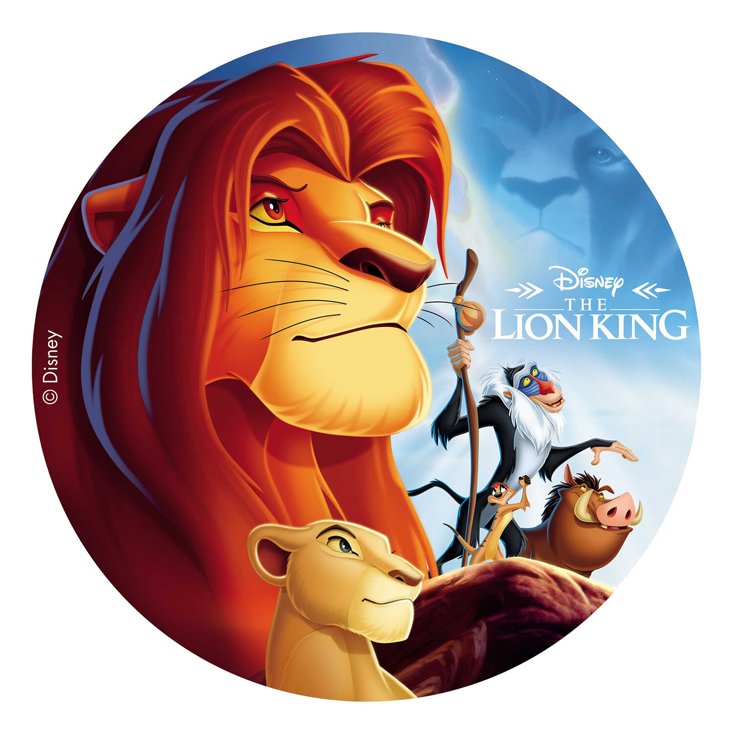 Tårtbild Disney Lejonkungen - Sockerpasta 20 cm