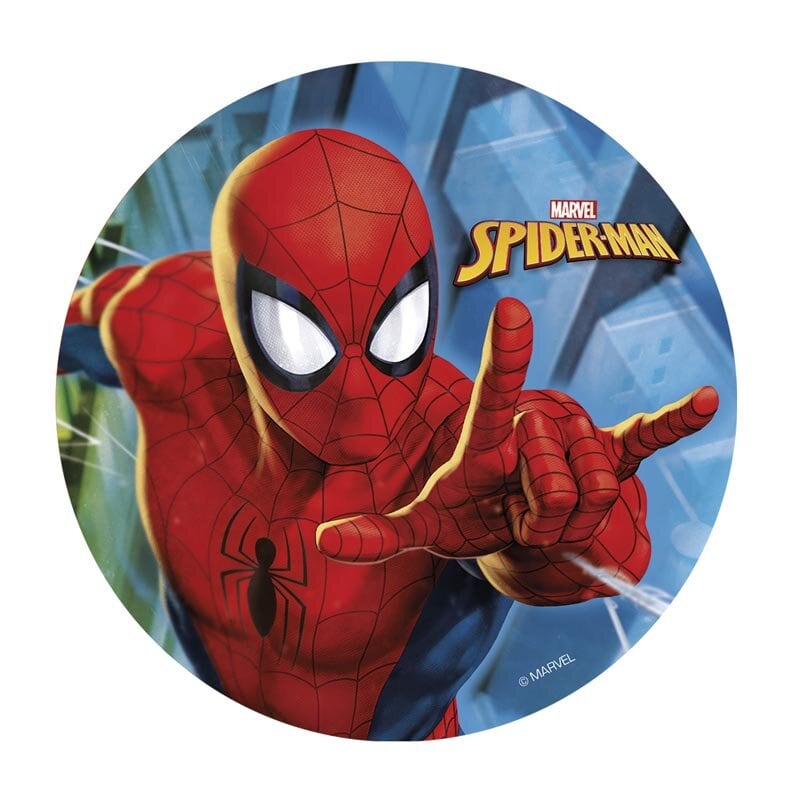 Tårtbild Spiderman, Sockerpasta 20 cm