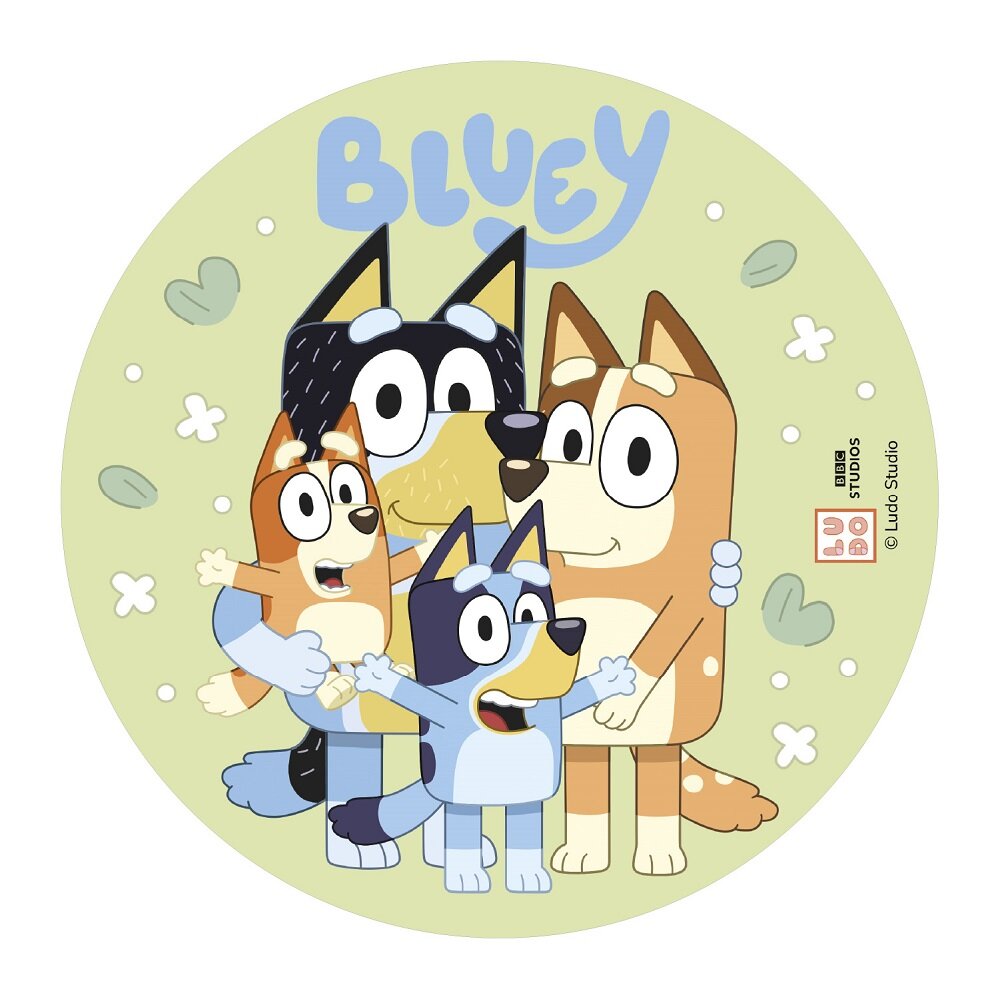 Tårtbild Bluey - Sockerpasta 20 cm