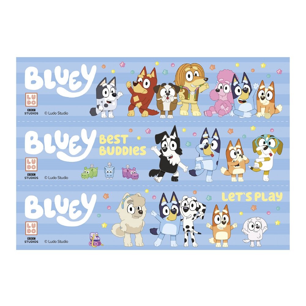 Bluey Tårtdekorband Sockerpasta