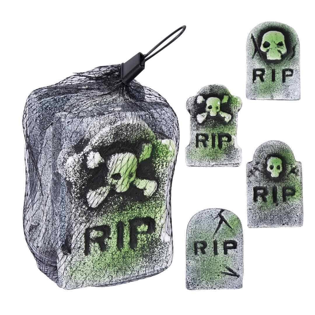 Halloweendekoration Mini Gravstenar 4-pack