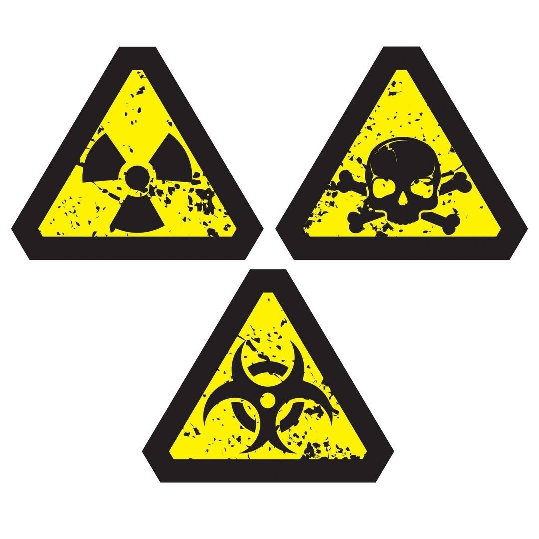 Biohazard Klistermärken 25 cm, 3-pack