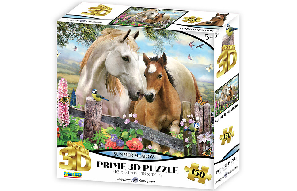 Prime 3D Pussel - Hästar i hagen 150 bitar
