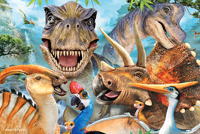 Prime 3D Pussel - Dinosaurier selfies 48 bitar