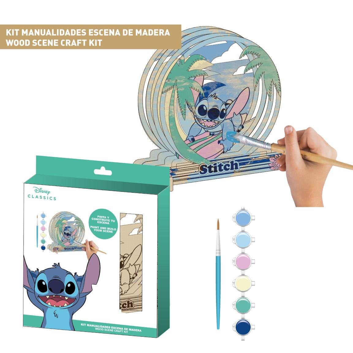 Lilo & Stitch 3D-figur i trä att måla