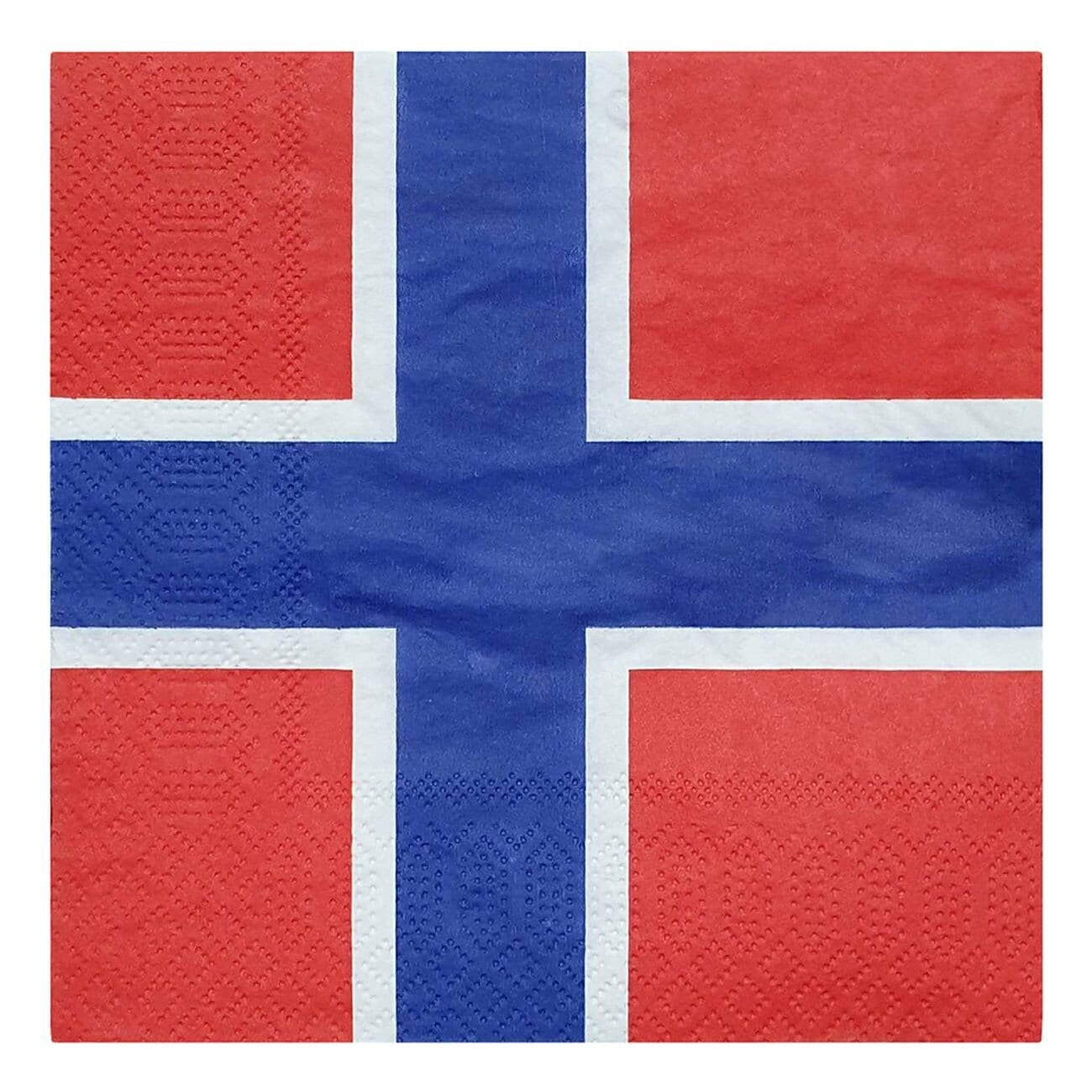 Servetter Norska Flaggan 20-pack