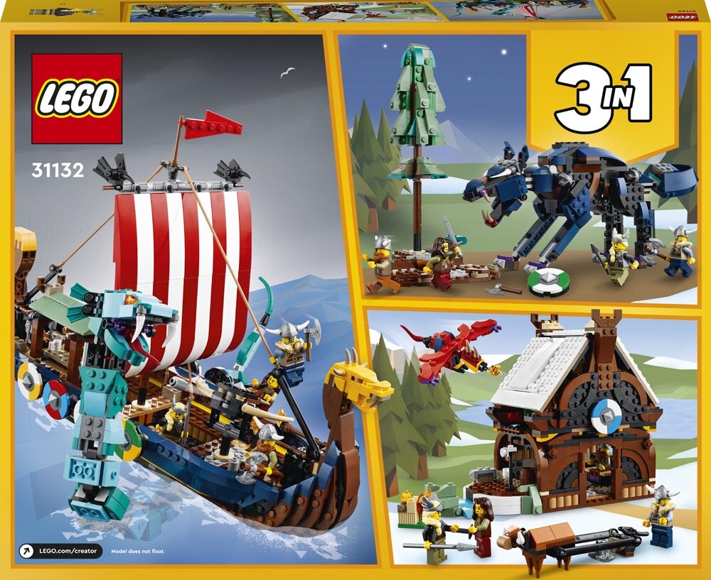 LEGO Creator - Vikingaskepp och Midgårdsormen 9+