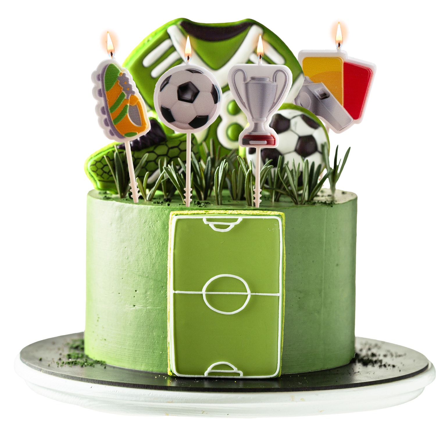 Tårtljus Fotboll 4-pack