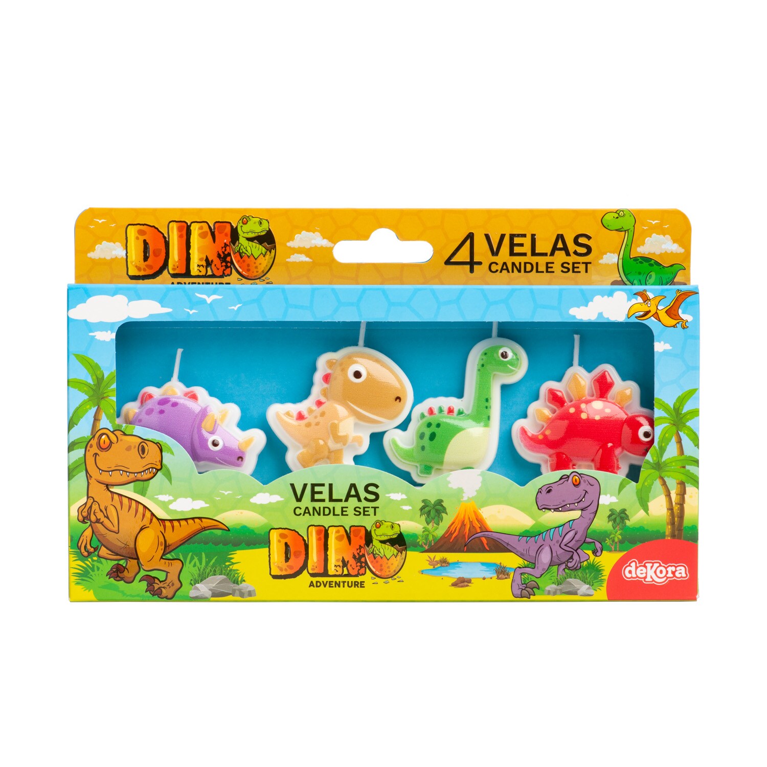 Tårtljus Dinosaurier 4-pack