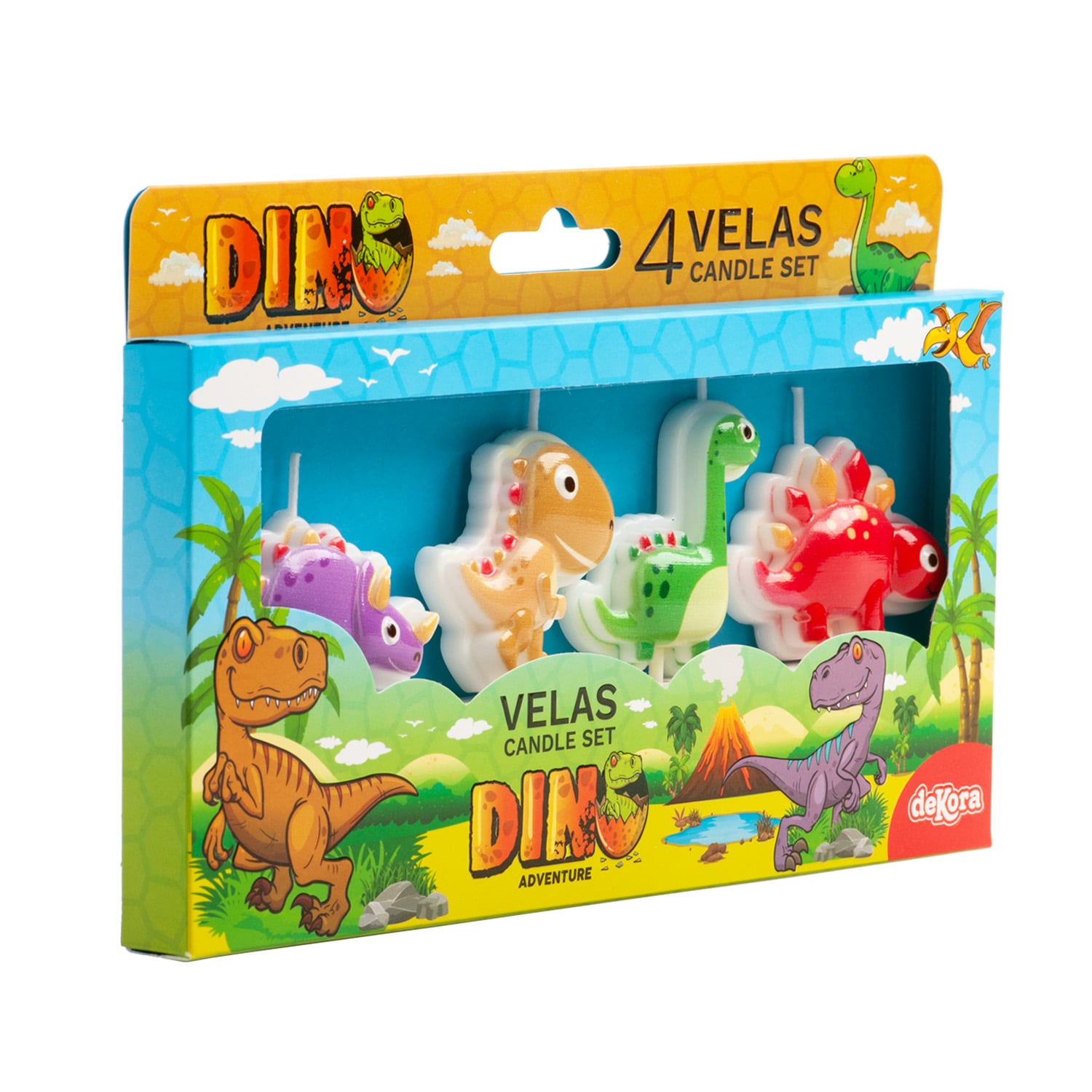 Tårtljus Dinosaurier 4-pack