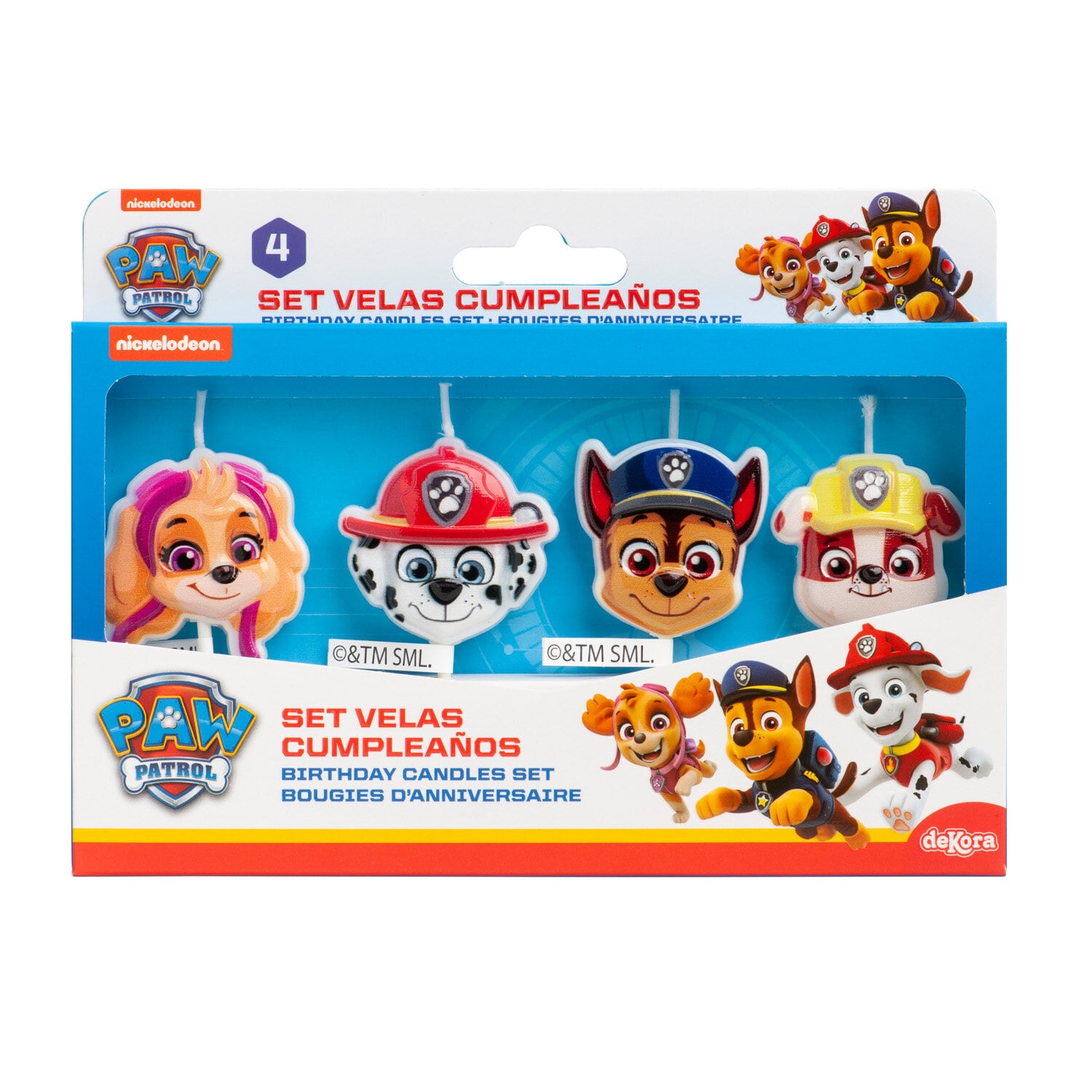 Paw Patrol - Tårtljus Picks 4-pack