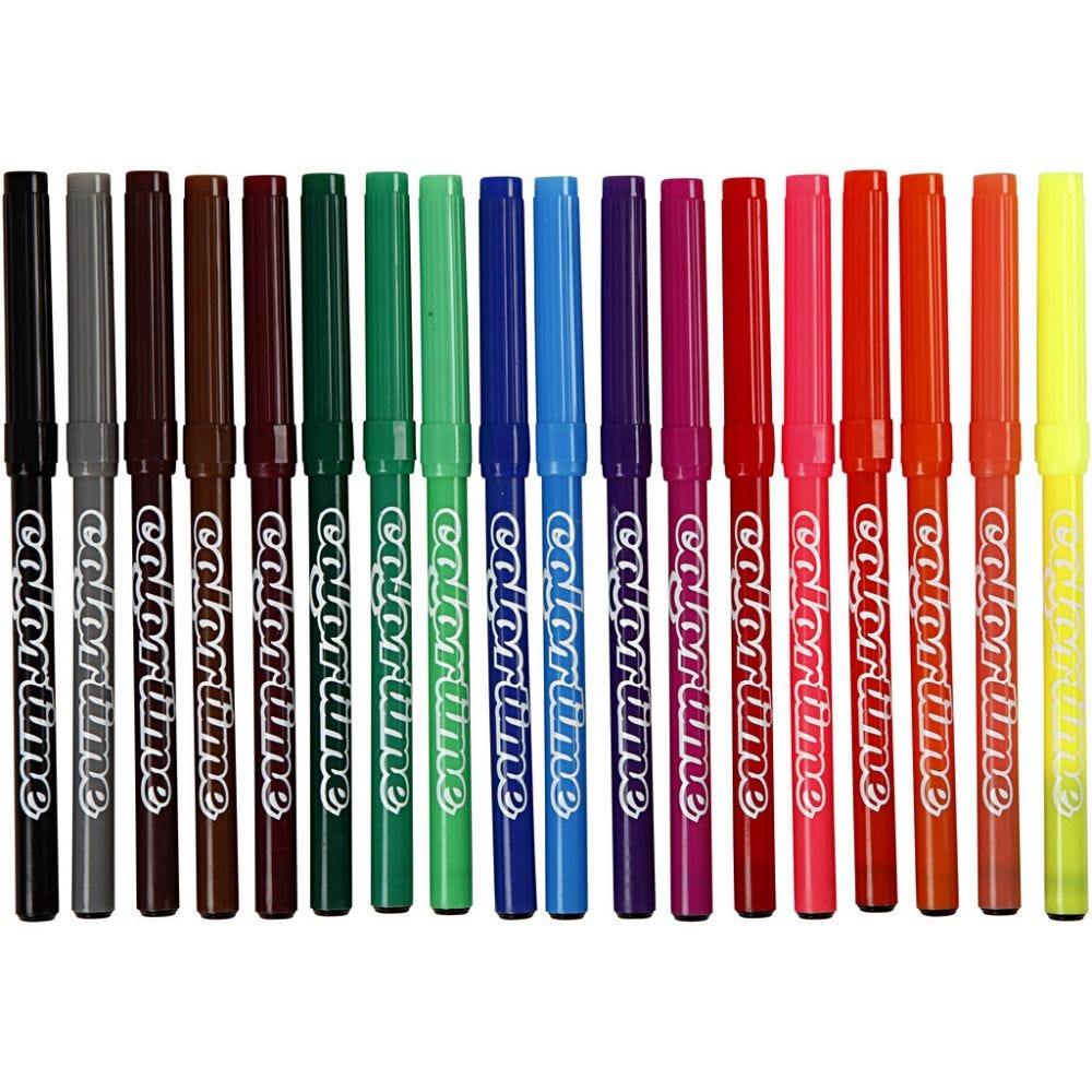 Colortime, Tuschpennor 18-pack