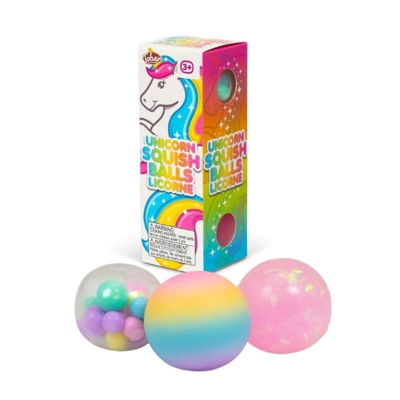 Enhörning Squeeze bollar 3-pack