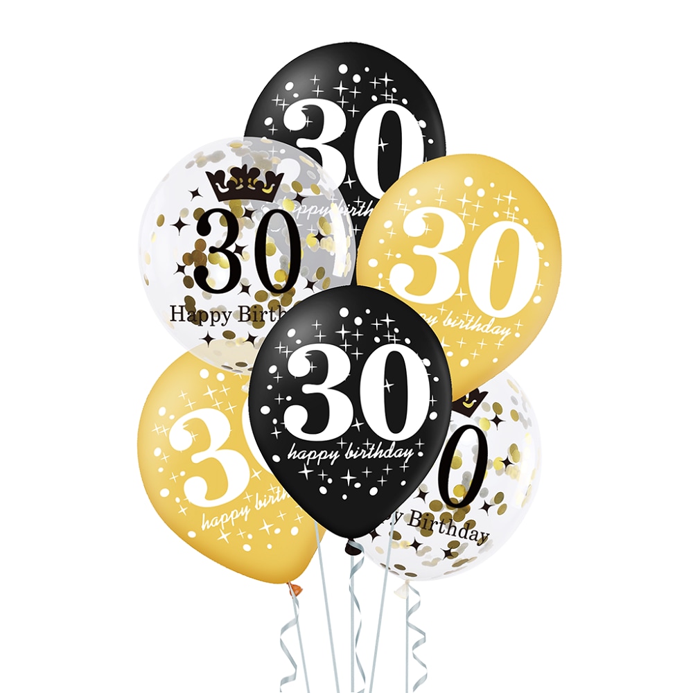 Ballonger 30 år 6-pack