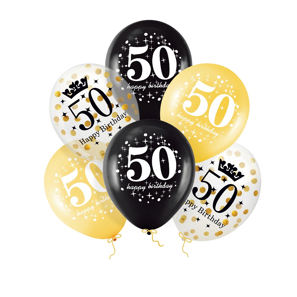 Ballonger 50 år 6-pack