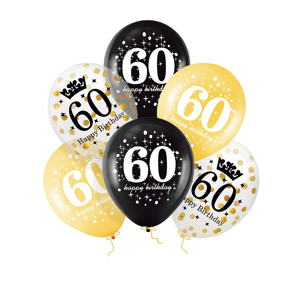 Ballonger 60 år 6-pack