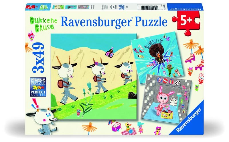Ravensburger Pussel - Bockarna Bruse 3x49 bitar