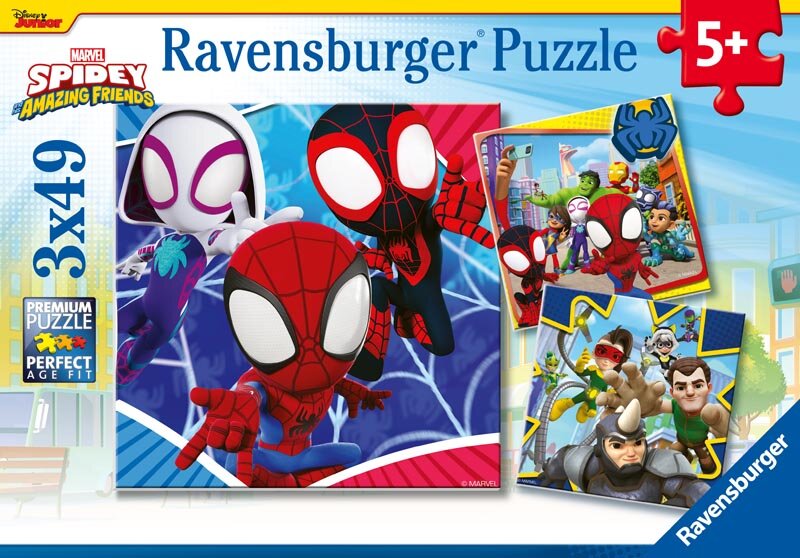 Ravensburger Pussel - Spideys Äventyr 3x49 bitar