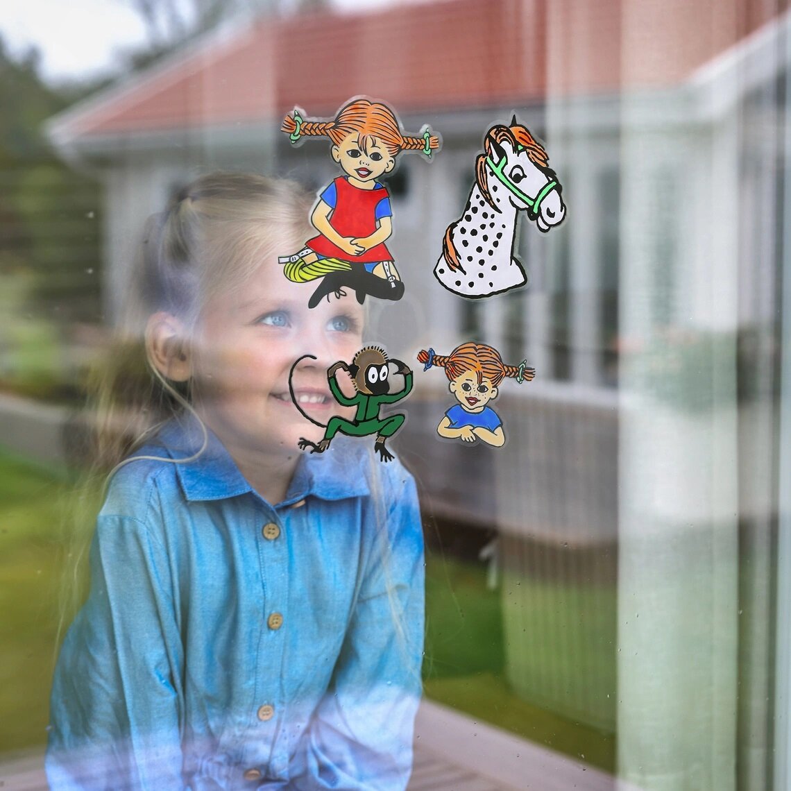 Pippi Långstrump - Fönstermålning