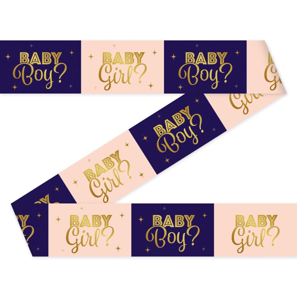 Gender Reveal Banderoll Tejp 12 meter