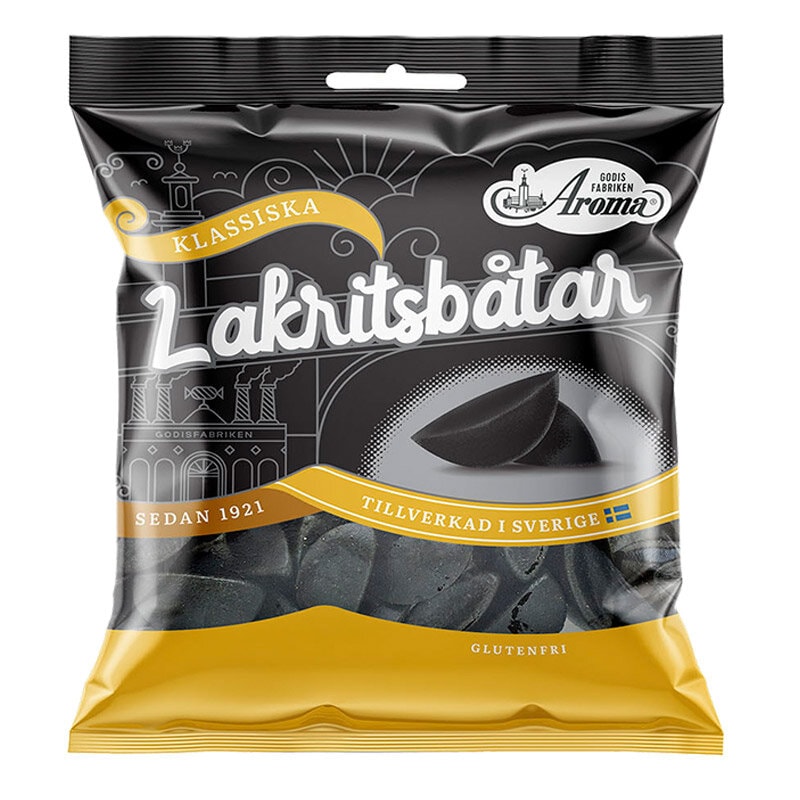 Aroma Lakritsbåtar 80 gram (BF 2023-09-07)