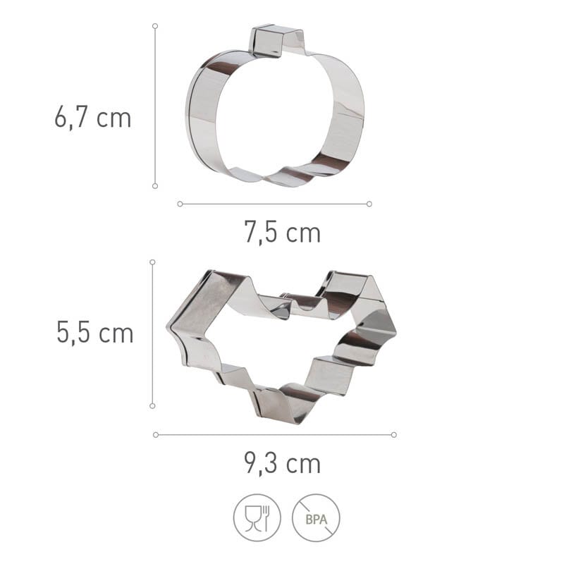 Kakformar Halloween Pumpa & Fladdermus 2-pack