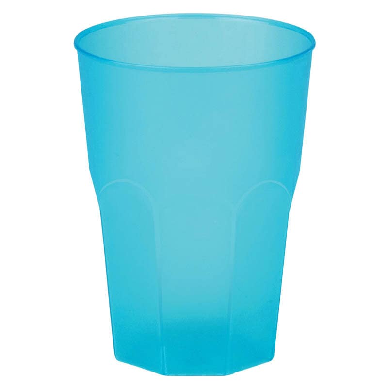Plastglas Turkosblå 42 cl 6-pack