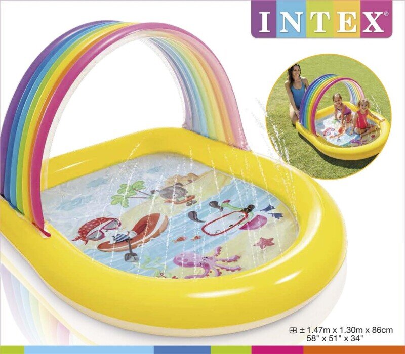 Intex Spraypool Regnbåge 147 cm