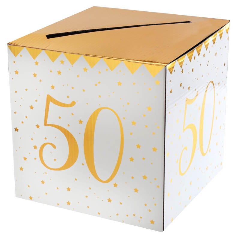 Låda till presenter på 50-årsdagen