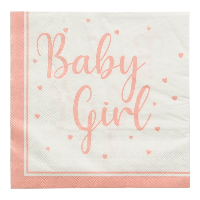Babyshower Baby Girl - Servetter 16-pack