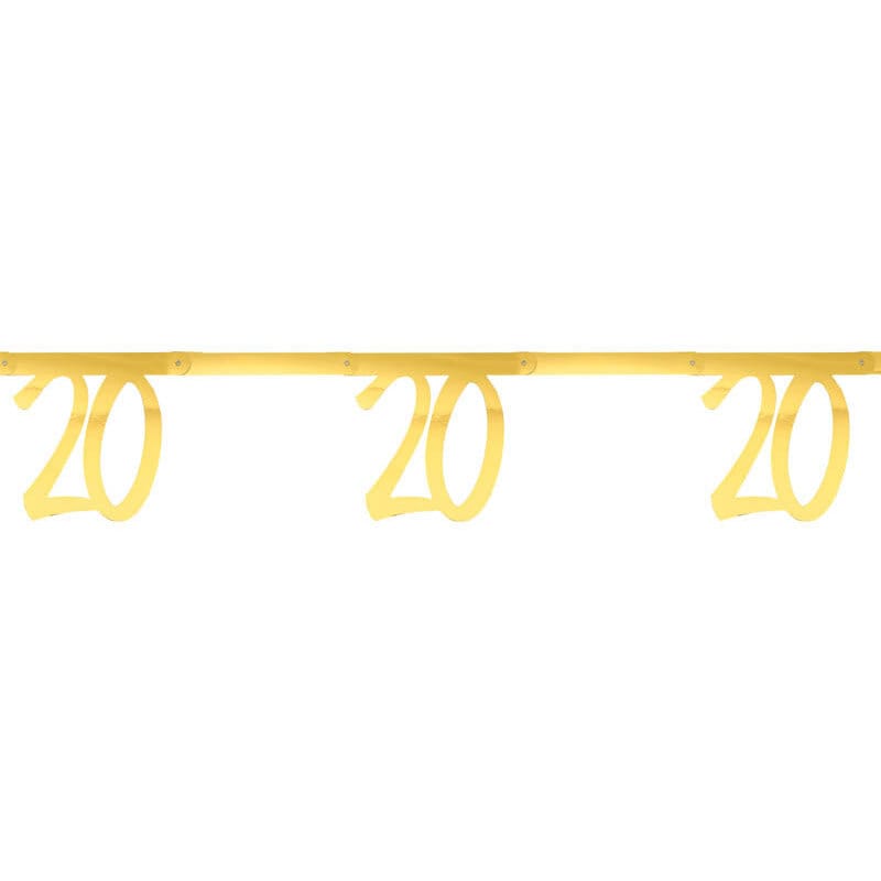 Girlang i guld 20-årsfest 250 cm