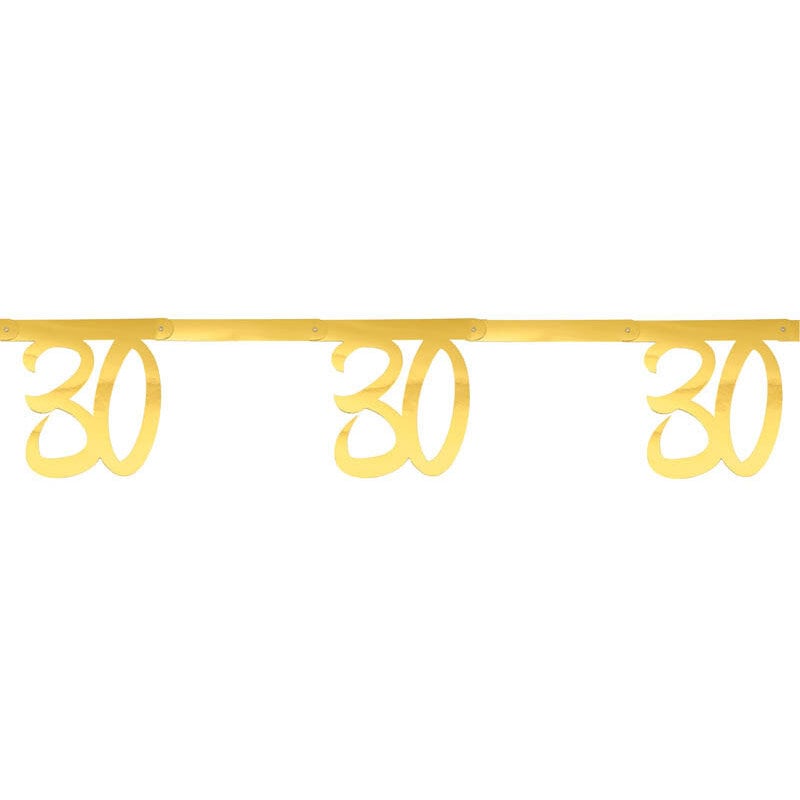 Girlang i guld 30-årsfest 250 cm