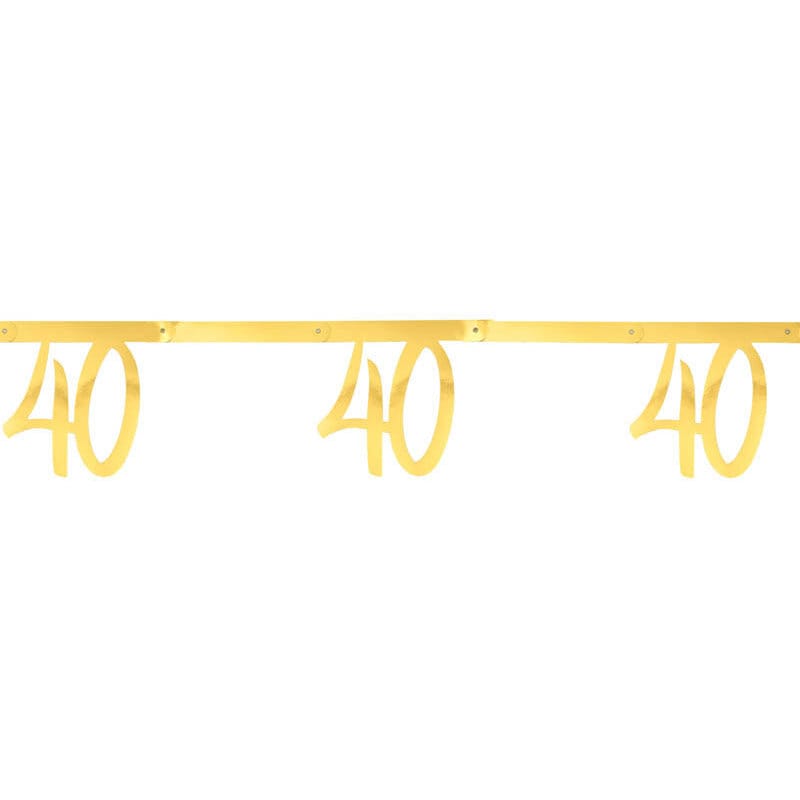 Girlang i guld 40-årsfest 250 cm